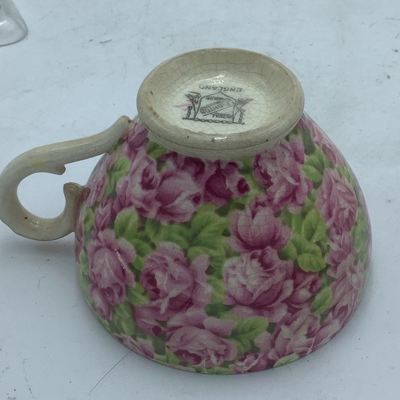 Vintage Royal Leighton Ware England Roses Teacup and Saucer - Picture 7 of 9